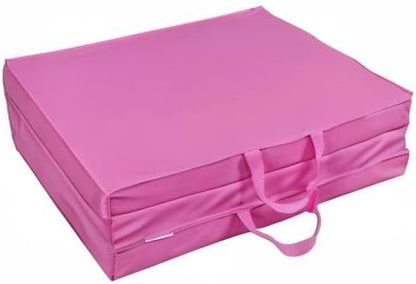 6' x 2' Tri-Fold Portable Folding Exercise Gym Mat Extra Thick Foam Gymnastics Mat Aerobics Yoga Martial Arts MMA Stretching Core Workouts w/Carrying Handle