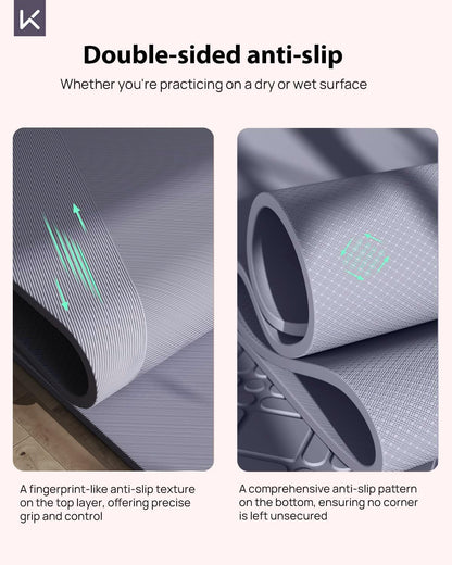 Extra Wide Yoga Mat, 7mm Thick 72" x 32" Exercise Mat