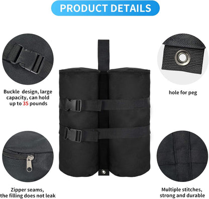 Canopy Weights Sandbags Set of 4,Capacity 140LBS（Without Filler）