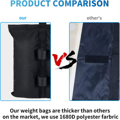 Canopy Weights Sandbags Set of 4,Capacity 140LBS（Without Filler）