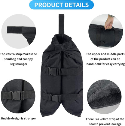 Canopy Weights Sandbags Set of 4,Capacity 140LBS（Without Filler）