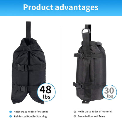 Canopy Weights Sandbags Set of 4,Capacity 140LBS（Without Filler）