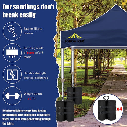 Canopy Weights Sandbags Set of 4,Capacity 140LBS（Without Filler）