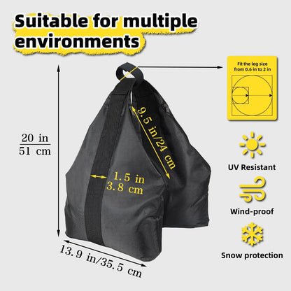 Canopy Weights Sandbags Set of 4,Capacity 140LBS（Without Filler）