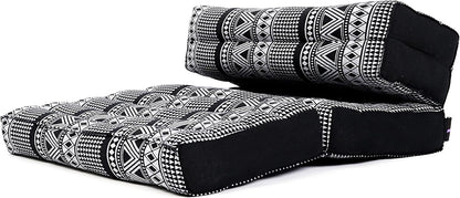 Foldable Floor Mattress – 2 in 1 Floor Meditation Mat for Yoga and Relaxation, Seating Futon with Kapok
