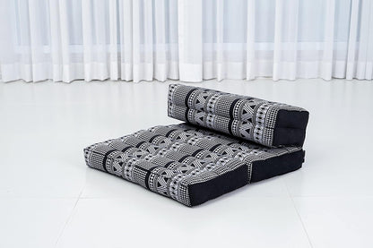 Foldable Floor Mattress – 2 in 1 Floor Meditation Mat for Yoga and Relaxation, Seating Futon with Kapok