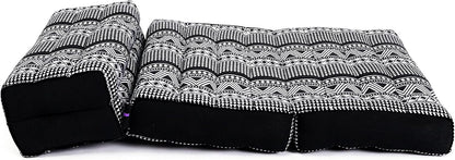 Foldable Floor Mattress – 2 in 1 Floor Meditation Mat for Yoga and Relaxation, Seating Futon with Kapok