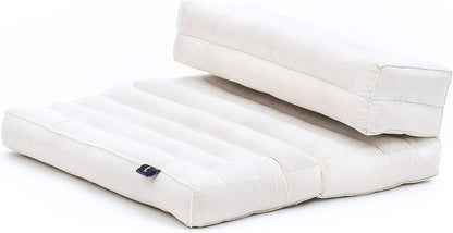 Foldable Floor Mattress – 2 in 1 Floor Meditation Mat for Yoga and Relaxation, Seating Futon with Kapok