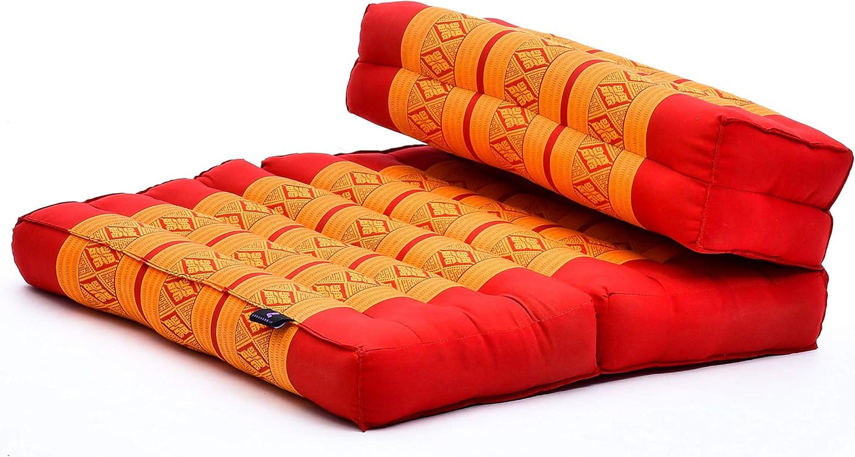 Foldable Floor Mattress – 2 in 1 Floor Meditation Mat for Yoga and Relaxation, Seating Futon with Kapok