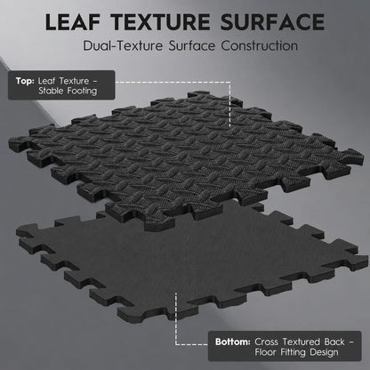 18 Pcs EVA Foam Floor Tiles, Puzzle Exercise Mat Set for Gym