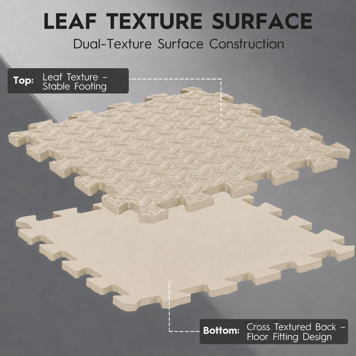 18 Pcs EVA Foam Floor Tiles, Puzzle Exercise Mat Set for Gym