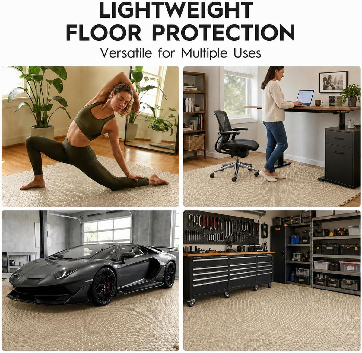 18 Pcs EVA Foam Floor Tiles, Puzzle Exercise Mat Set for Gym