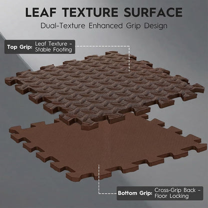 18 Pcs EVA Foam Floor Tiles, Puzzle Exercise Mat Set for Gym
