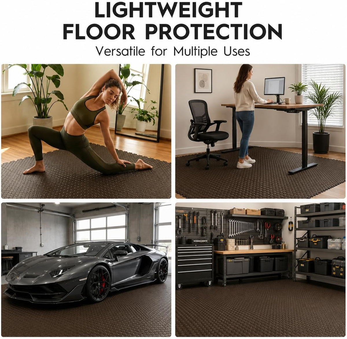 18 Pcs EVA Foam Floor Tiles, Puzzle Exercise Mat Set for Gym