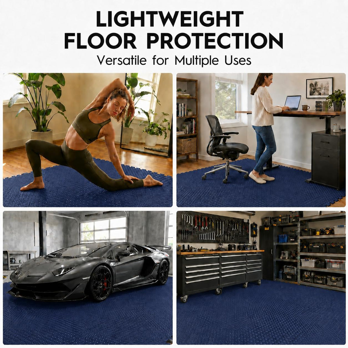 18 Pcs EVA Foam Floor Tiles, Puzzle Exercise Mat Set for Gym