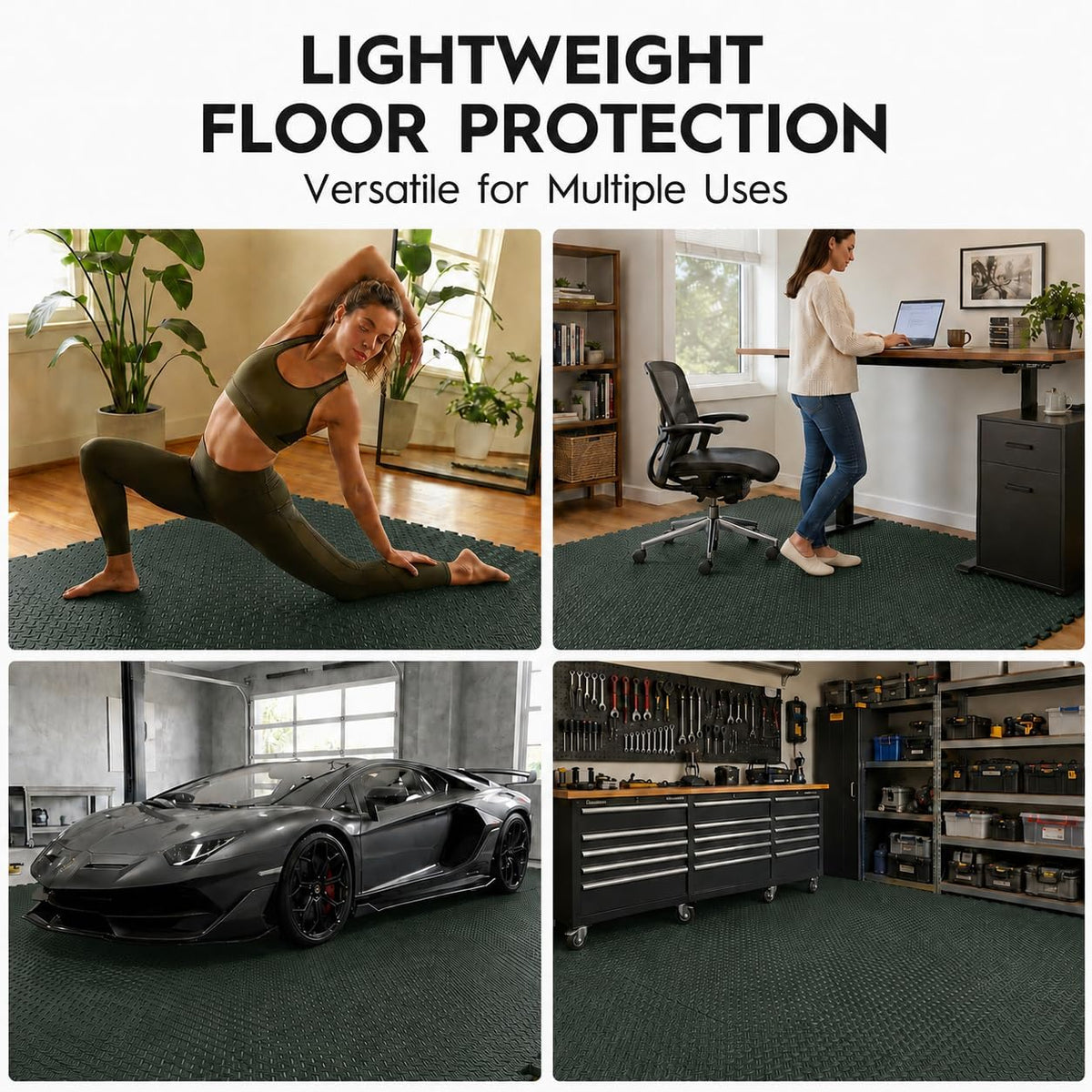 18 Pcs EVA Foam Floor Tiles, Puzzle Exercise Mat Set for Gym