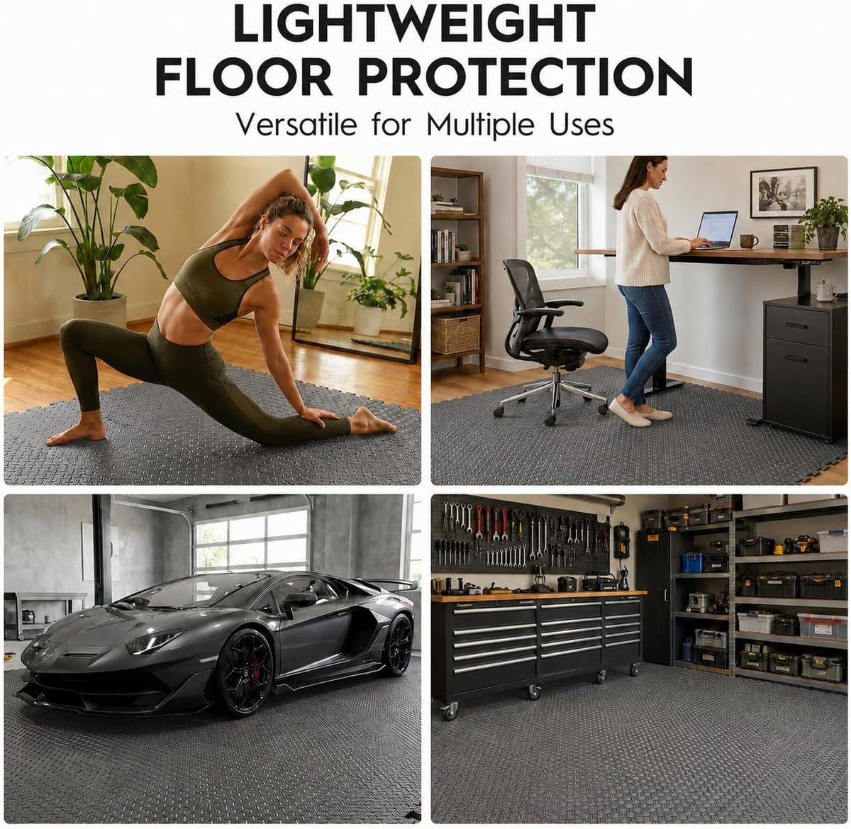 18 Pcs EVA Foam Floor Tiles, Puzzle Exercise Mat Set for Gym