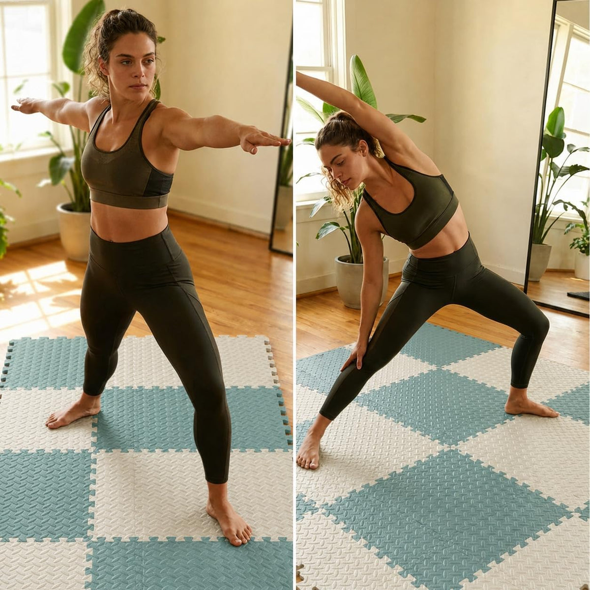 18 Pcs EVA Foam Floor Tiles, Puzzle Exercise Mat Set for Gym