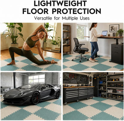 18 Pcs EVA Foam Floor Tiles, Puzzle Exercise Mat Set for Gym