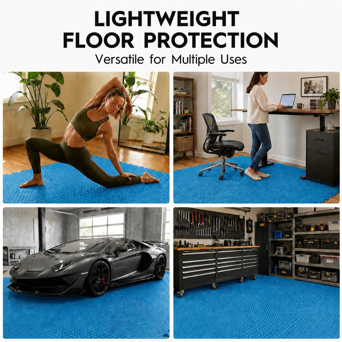 18 Pcs EVA Foam Floor Tiles, Puzzle Exercise Mat Set for Gym