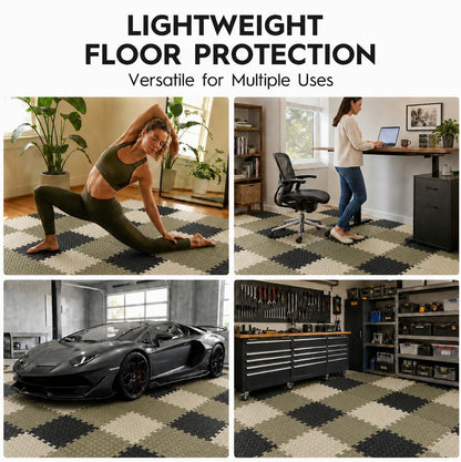 18 Pcs EVA Foam Floor Tiles, Puzzle Exercise Mat Set for Gym