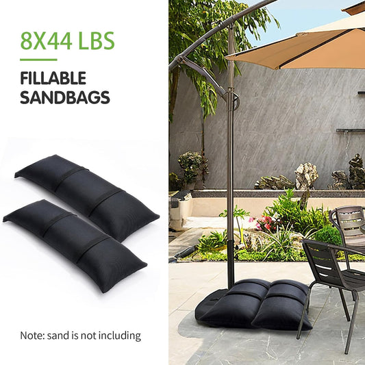 Sand Bags for Weight, 4 x 44 LBS Fillable Black SandBags