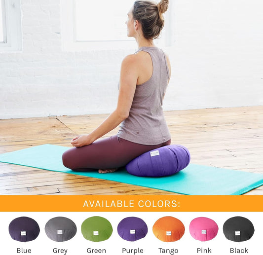 Zafu Meditation Cushion Floor Pouf 100% Cotton 28" x 10"