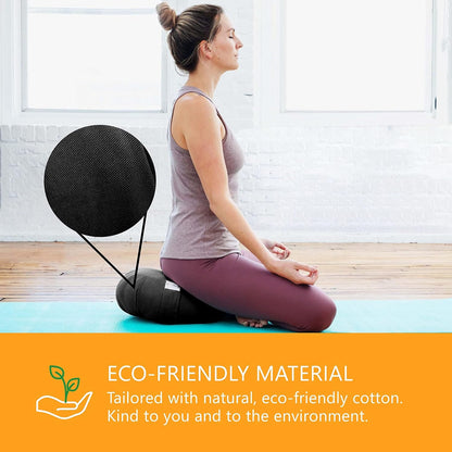 Zafu Meditation Cushion Floor Pouf 100% Cotton 28" x 10"