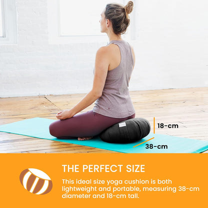Zafu Meditation Cushion Floor Pouf 100% Cotton 28" x 10"
