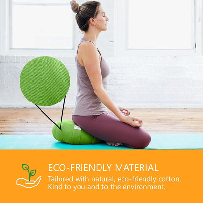 Zafu Meditation Cushion Floor Pouf 100% Cotton 28" x 10"