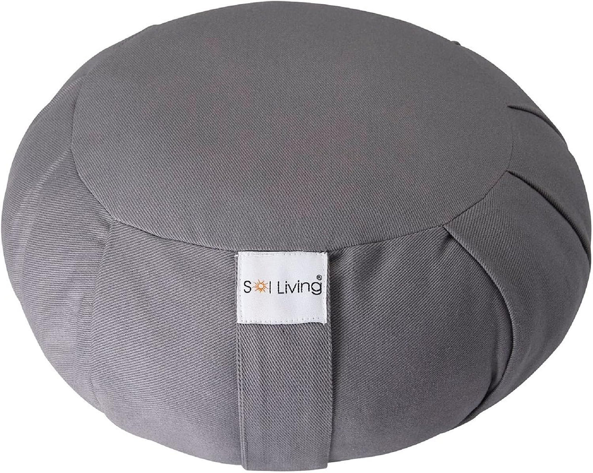 Zafu Meditation Cushion Floor Pouf 100% Cotton 28" x 10"