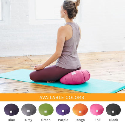 Zafu Meditation Cushion Floor Pouf 100% Cotton 28" x 10"
