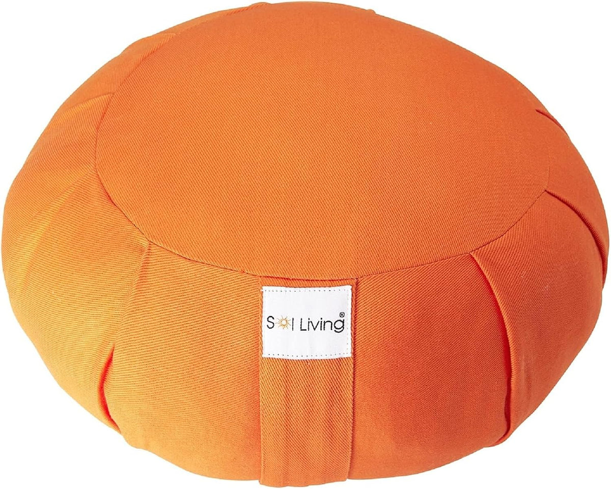 Zafu Meditation Cushion Floor Pouf 100% Cotton 28" x 10"