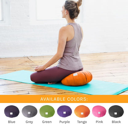 Zafu Meditation Cushion Floor Pouf 100% Cotton 28" x 10"