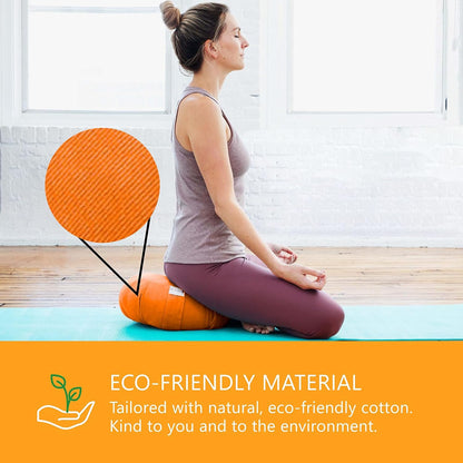 Zafu Meditation Cushion Floor Pouf 100% Cotton 28" x 10"