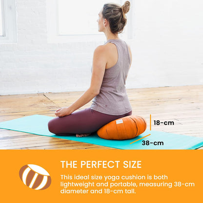 Zafu Meditation Cushion Floor Pouf 100% Cotton 28" x 10"