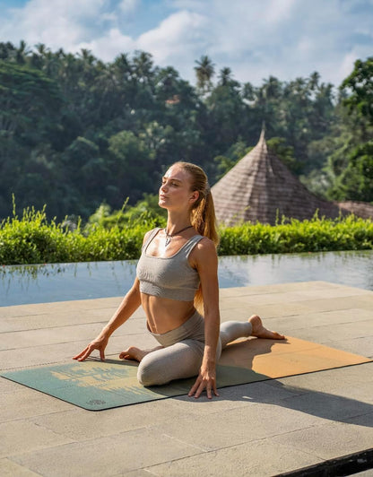 Cork Yoga Mat with Natural Rubber Base, Extra Size, Thickness and Support, Excellent Cushion & Grip, Non-Slip, Non-Toxic, Sweat-Resistant, Sustainable, Eco-friendly Exercise Mat