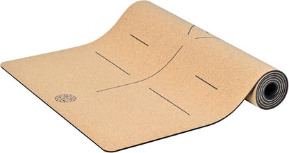 Cork Yoga Mat with Natural Rubber Base, Extra Size, Thickness and Support, Excellent Cushion & Grip, Non-Slip, Non-Toxic, Sweat-Resistant, Sustainable, Eco-friendly Exercise Mat