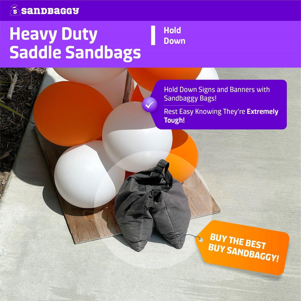 Saddle Sandbags (Black) - Comes Pre Filled with 15 lbs. of Sand (25 lb. Weight Capacity) - Weights for Photography, Tents, Outdoor Equipment