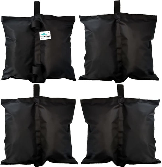 Sand Bags for Canopy Tent, Heavy Duty Weights Sandbags, 4pcs-Pack (Black)