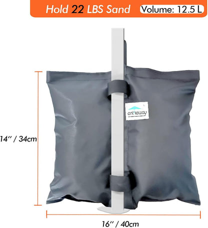 Sand Bags for Canopy Tent, Heavy Duty Weights Sandbags, 4pcs-Pack (Black)