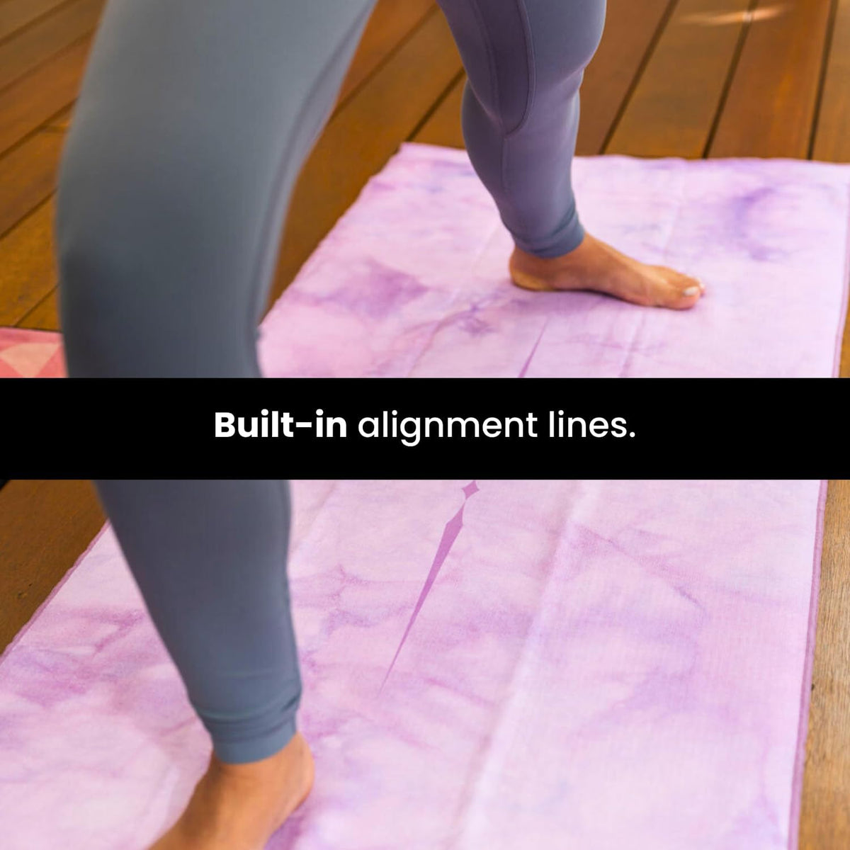 Yoga Drip: Hot Yoga Towel – Non Slip Yoga Mat Towel with Corner Pockets, Silicone Grip Dots & Subtle Alignment Lines | Sweat Absorbent, Moisture Wicking, Quick Dry | No Bunching or Sliding | 72” x 26”