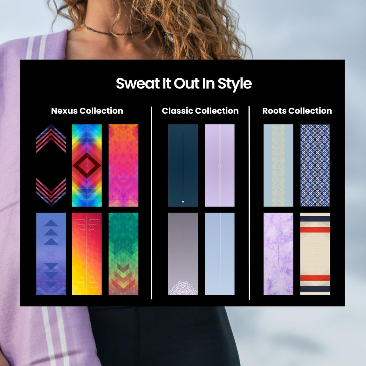 Yoga Drip: Hot Yoga Towel – Non Slip Yoga Mat Towel with Corner Pockets, Silicone Grip Dots & Subtle Alignment Lines | Sweat Absorbent, Moisture Wicking, Quick Dry | No Bunching or Sliding | 72” x 26”
