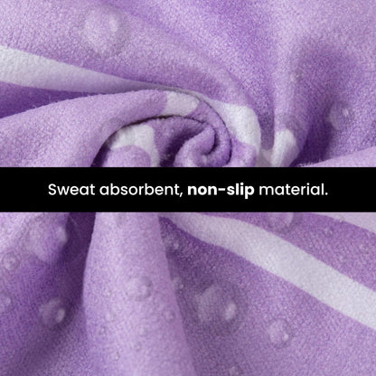 Yoga Drip: Hot Yoga Towel – Non Slip Yoga Mat Towel with Corner Pockets, Silicone Grip Dots & Subtle Alignment Lines | Sweat Absorbent, Moisture Wicking, Quick Dry | No Bunching or Sliding | 72” x 26”