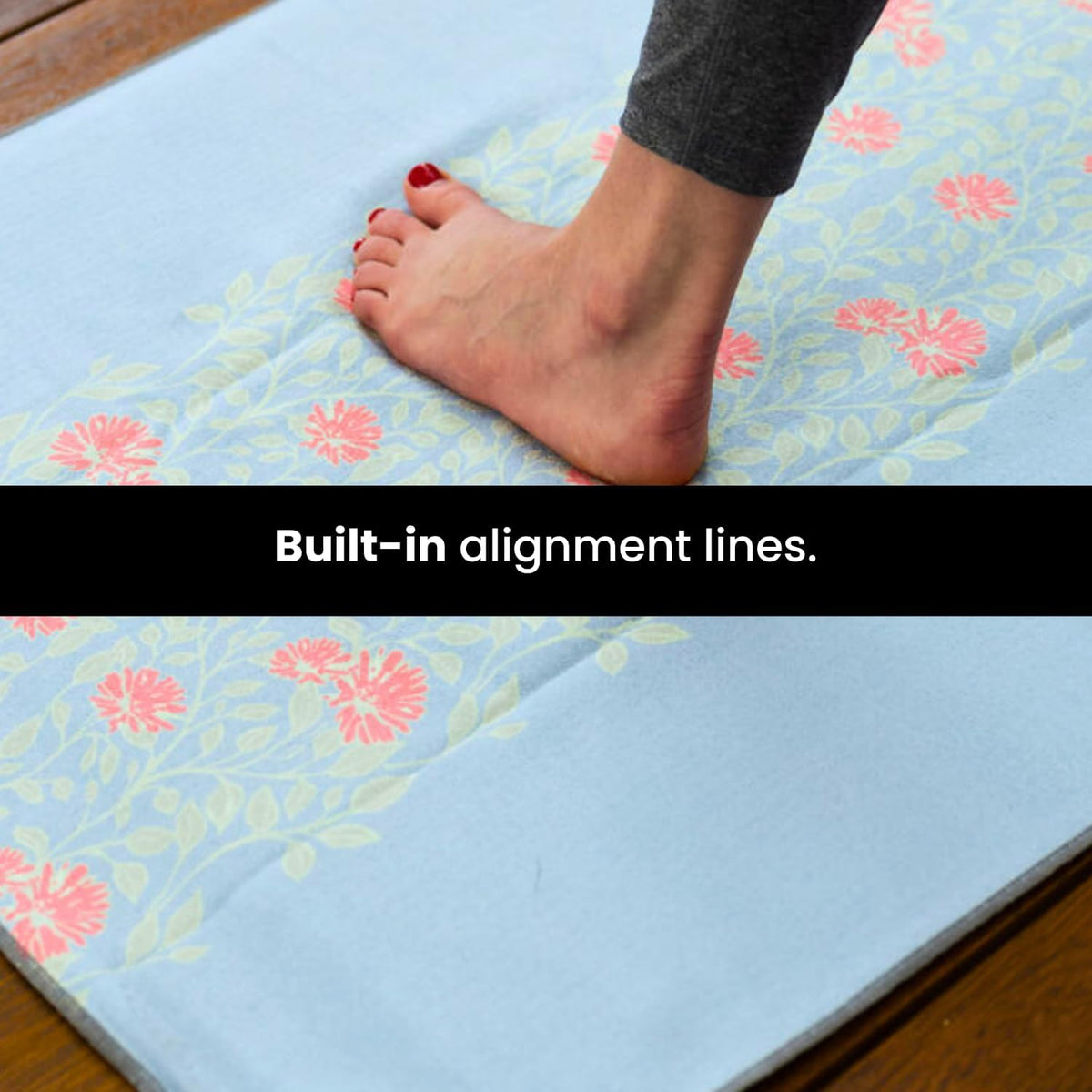 Yoga Drip: Hot Yoga Towel – Non Slip Yoga Mat Towel with Corner Pockets, Silicone Grip Dots & Subtle Alignment Lines | Sweat Absorbent, Moisture Wicking, Quick Dry | No Bunching or Sliding | 72” x 26”