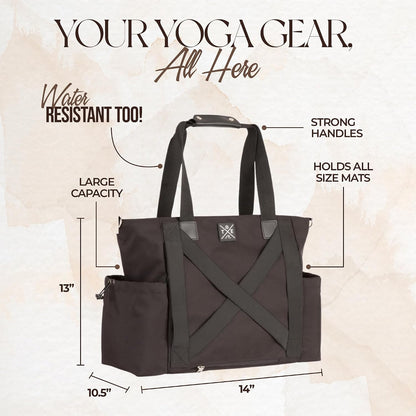 Yoga Mat Bag - Convertible Crossbody Yoga Bag, Travel Tote Back Pack