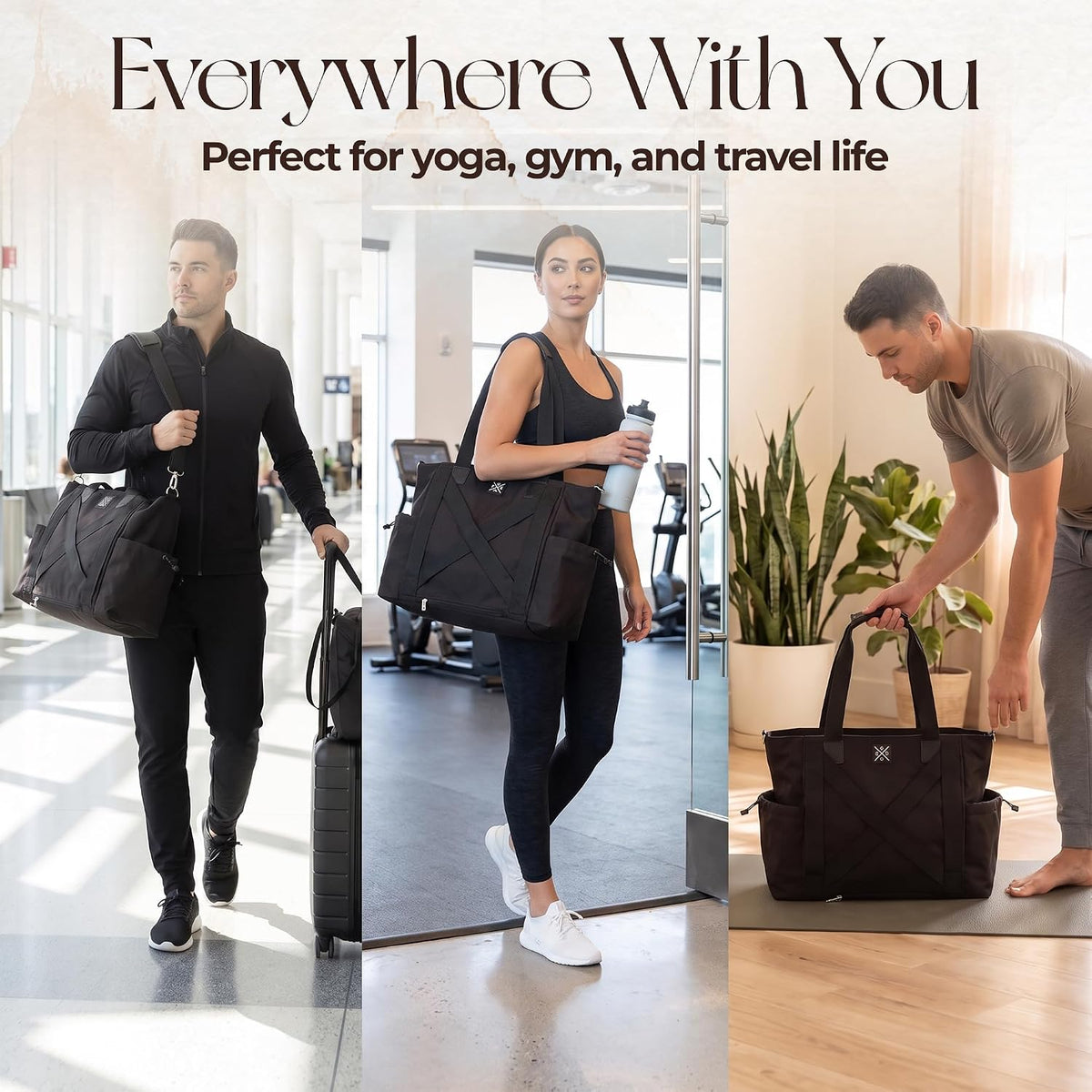 Yoga Mat Bag - Convertible Crossbody Yoga Bag, Travel Tote Back Pack