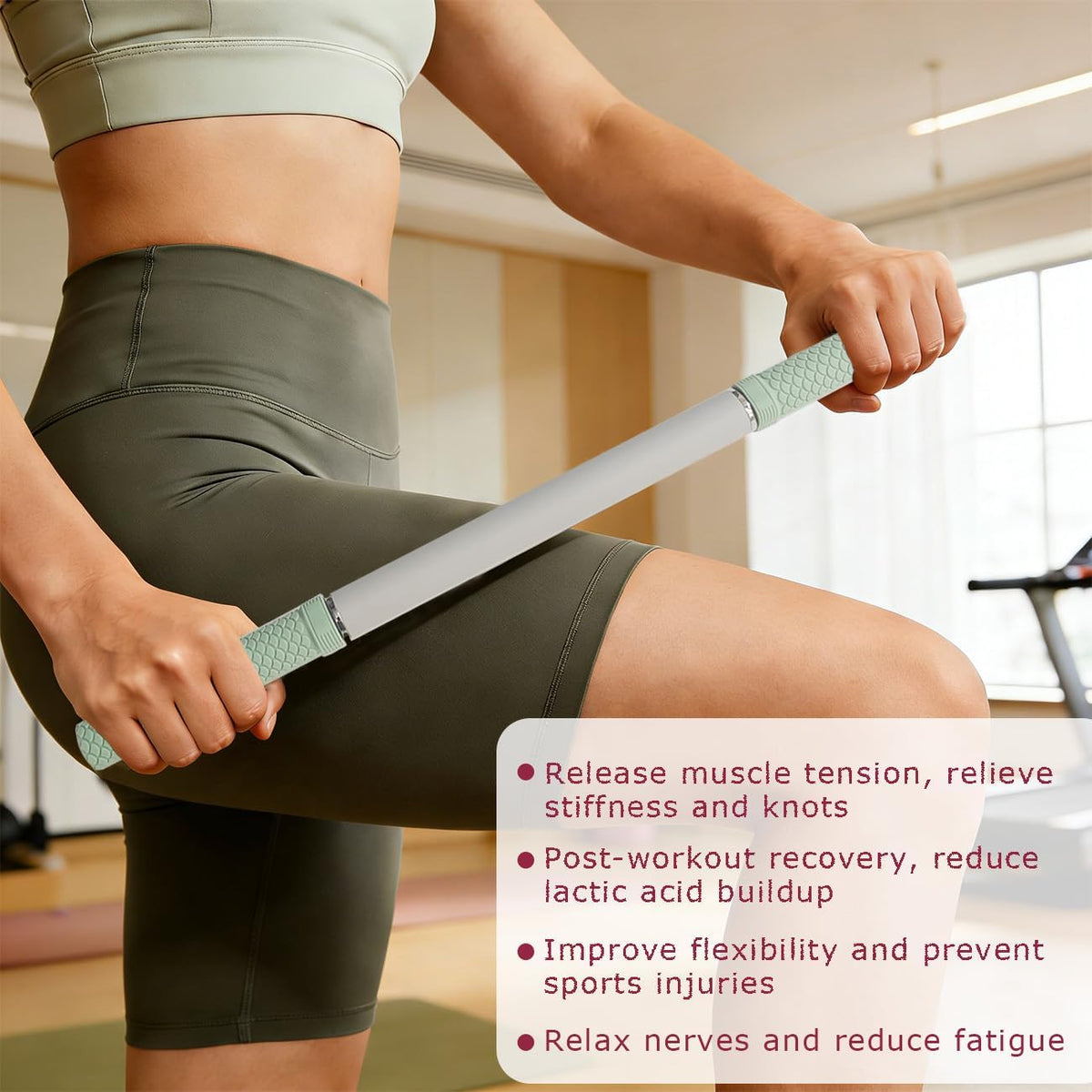 Muscle Roller Stick - Myofascial Release & Deep Tissue Massage Grey