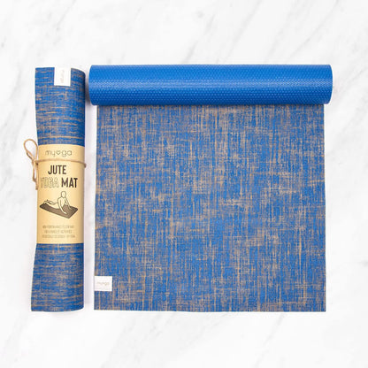Jute Yoga Mat, High Performance Vegan Floor Exercise Mat, Eco Friendly Biodegradable Yoga Mat with PVC Backing,72" x 24", 0.2" Thickness