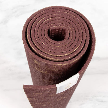 Jute Yoga Mat, High Performance Vegan Floor Exercise Mat, Eco Friendly Biodegradable Yoga Mat with PVC Backing,72" x 24", 0.2" Thickness